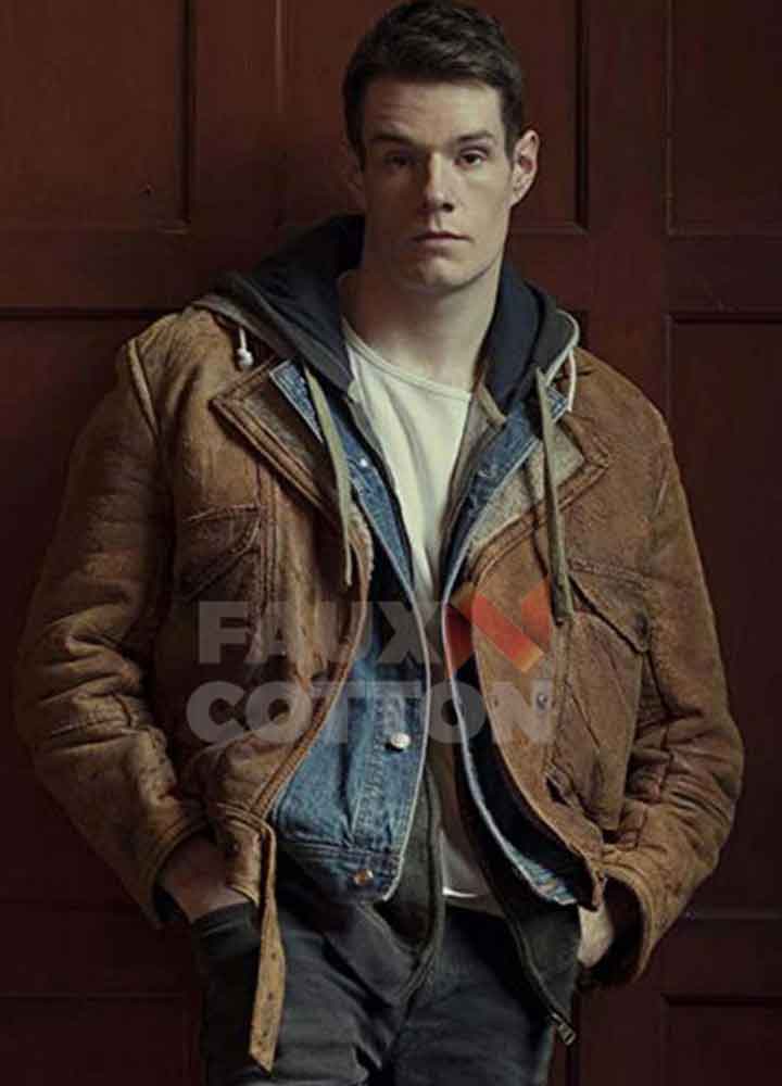 Sex Education Connor Swindells Brown Jacket